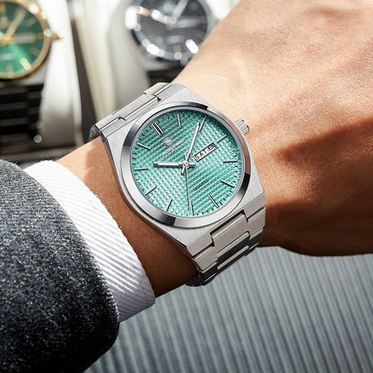 PAAZOMU Relógio Masculino de Luxo Original Moda Luminoso À Prova D'água Cronógrafo Data Relógio Masculino Couro Quartzo Relógios Masculinos Reloj