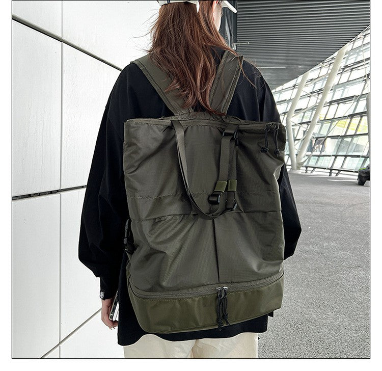 Mochila Feminina e Masculina Grande Capacidade Unissex Mochilas Nylon Impermeável Bolsa Esportiva Bolsas Escolares Tendência Portátil Lazer Viagem Bolsa de Mão