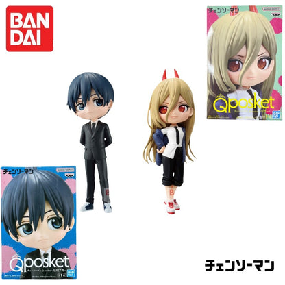 Em Estoque 100% Original Bandai Banpresto Qposket Chainsaw Man Hayakawa Aki Power Action Figure Modelo Boneca Nova Lacrada na Caixa Garagem