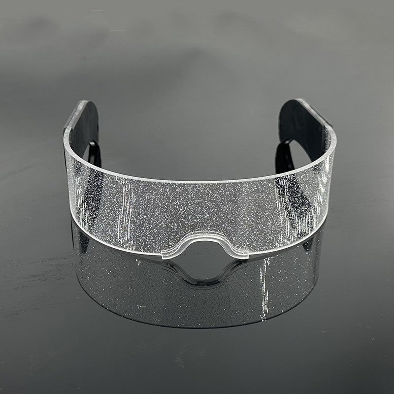 Led Luminous Glasses Bar Masquerade Concert Rave Goggles Rainbow Space Robot Futuristic Led DJ LIGHT Glasses Star Y2k Glasses