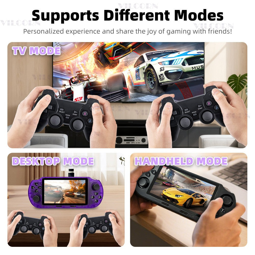 VILCORN SF3000 HD Handheld Game Console for PS1 MAME Retro Emulator 4.5 inch FHD Portable Gaming Machine Christmas Gift