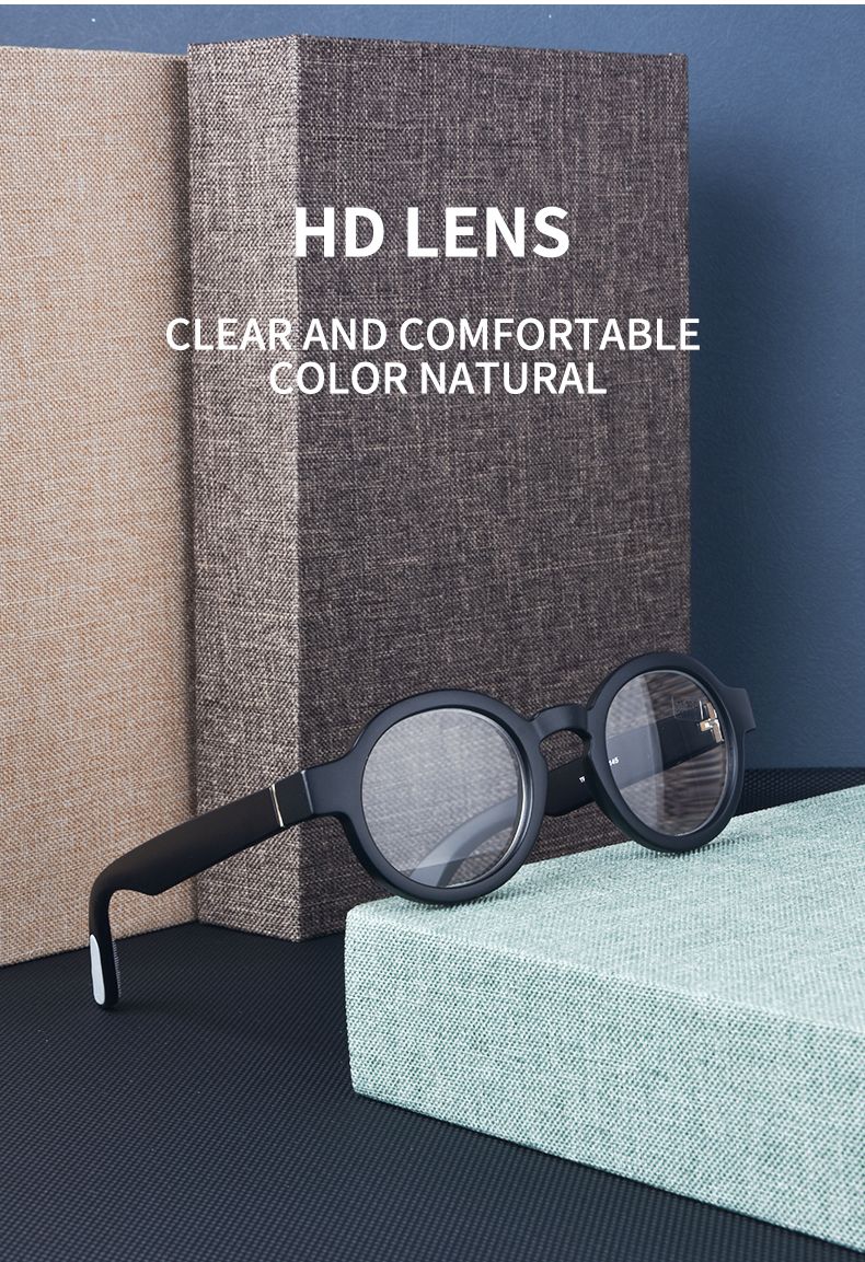 Guanhao Brand Men Reading Glasses Vintage Round Frame Clear Elderly Glasses Thick Frame Large Frame Women's Presbyopia Glasses