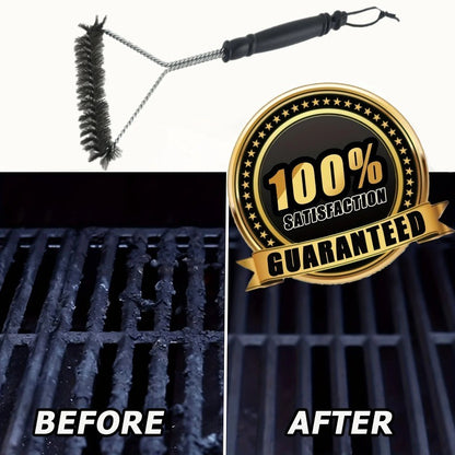 Barbecue Grill BBQ Brush Clean Tool Grill Accessories Stainless Steel Bristles Non-stick Cleaning Brushes Barbecue Accessories