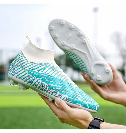 Men Light Soccer Shoes Size 35-45 Boys Soccer Shoes Football Boots High Ankle Kids Cleats Training Sport Sneakers Football Shoes