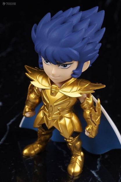 10cm Saint Seiya Anime Figura Myth Cloth Leão Aiolia Aquário Camus Câncer Máscara da Morte Cavaleiro Dourado Bonecas Japonesas Hobbies