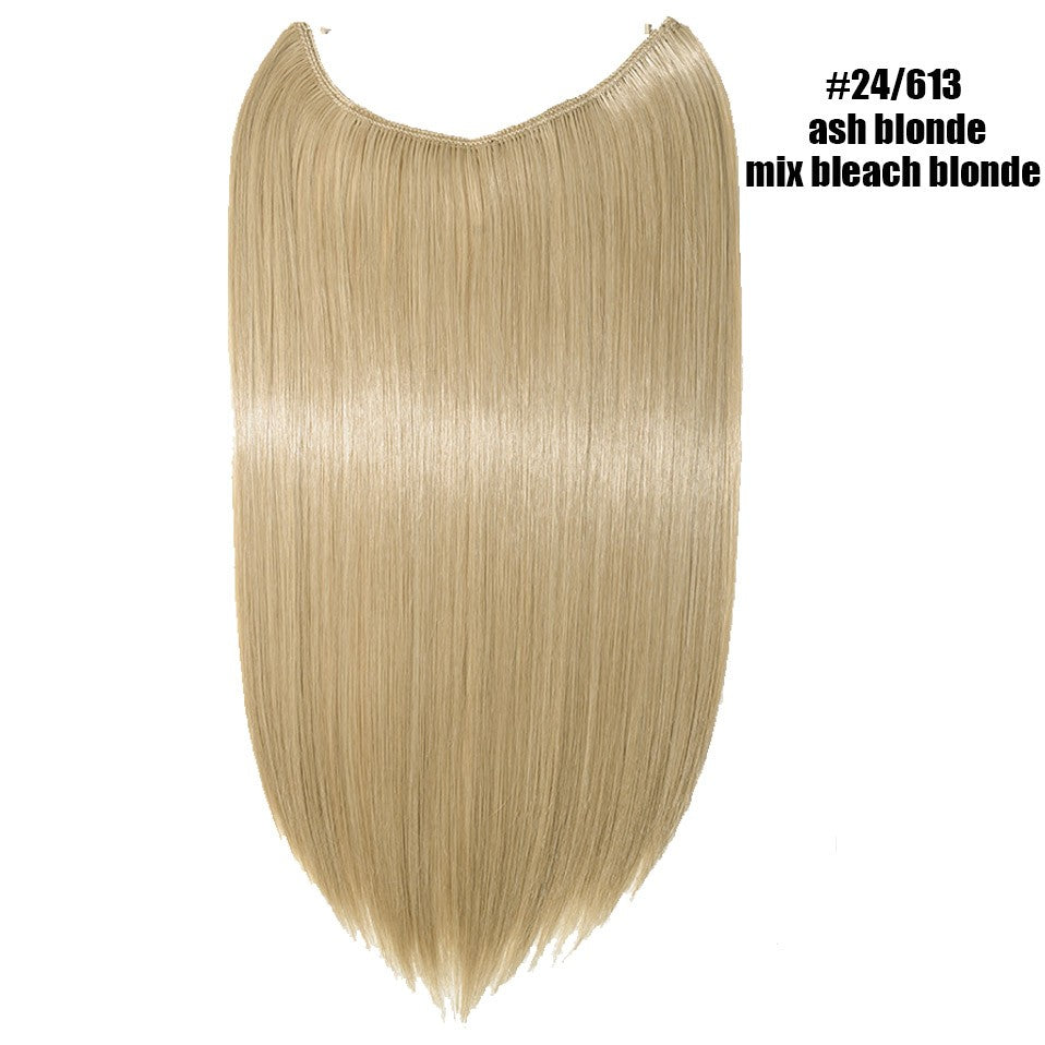 BENEHAIR Cabelo Sintético com Fio Invisível Sem Clipes Extensões de Cabelo Linha Secreta de Pesca Apliques de Cabelo Falso Para Mulheres