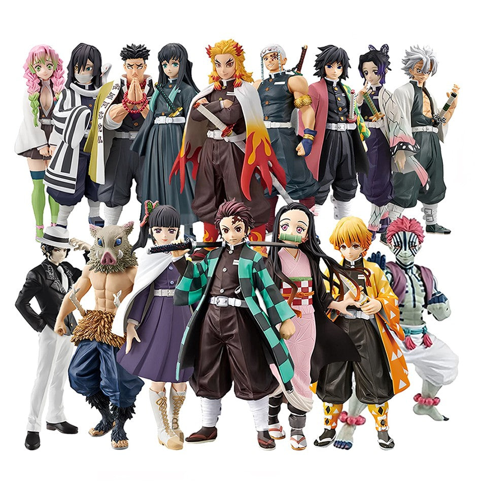 Anime Demon Slayer Kimetsu no Yaiba Figure Kamado Tanjirou Action Figure Agatsuma Zenitsu Nezuko Warrior PVC Model Toys