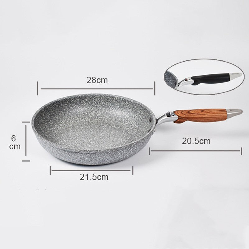 Panela Wok de Pedra Durável Antiaderente Cerâmica para Fritar Panela de Indução Frigideira para Bife Fogão a Gás Ferramenta Utensílio de Cozinha para Conjunto