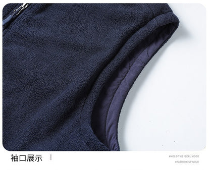 Colete de Pesca Masculino de Veludo Outono e Primavera Novo, Casaco de Veludo para Homem, Colete de Trabalho Solto e Moderno com Vários Bolsos para Homens de Meia-Idade