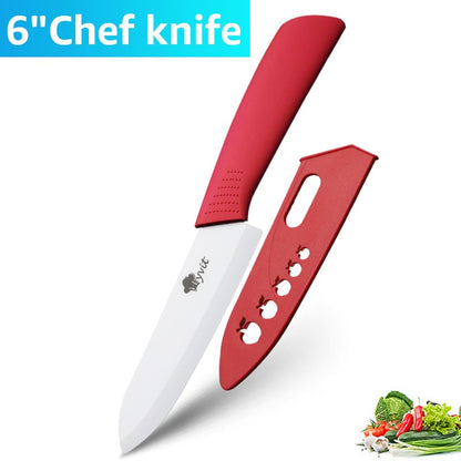 Conjunto de Facas de Cerâmica para Cozinha Profissional Faca de Cerâmica 3 4 5 6 Polegadas Faca de Descascar Frutas à Prova de Ferrugem para Fatiar Cortar Legumes