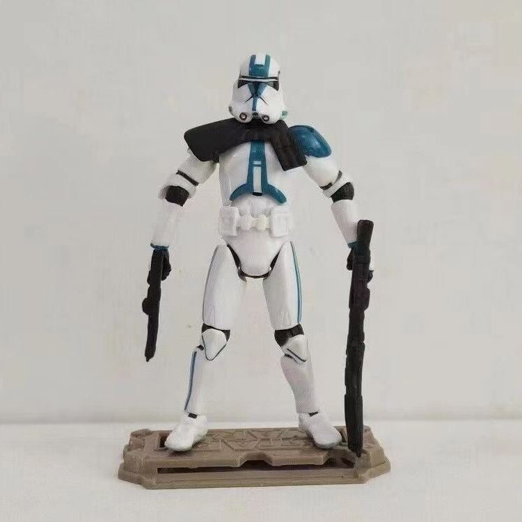 Star Wars Republic 501-st Legion Blue White Trooper 3.75" Loose Action Figure