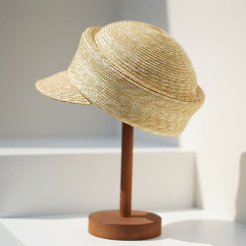 Chapéu Feminino de Sol de Verão Chapéu de Palha Irregular Viseira Chapéu Newsboy Atividades ao Ar Livre Rua Praia Viagem Chapéus Derby Base