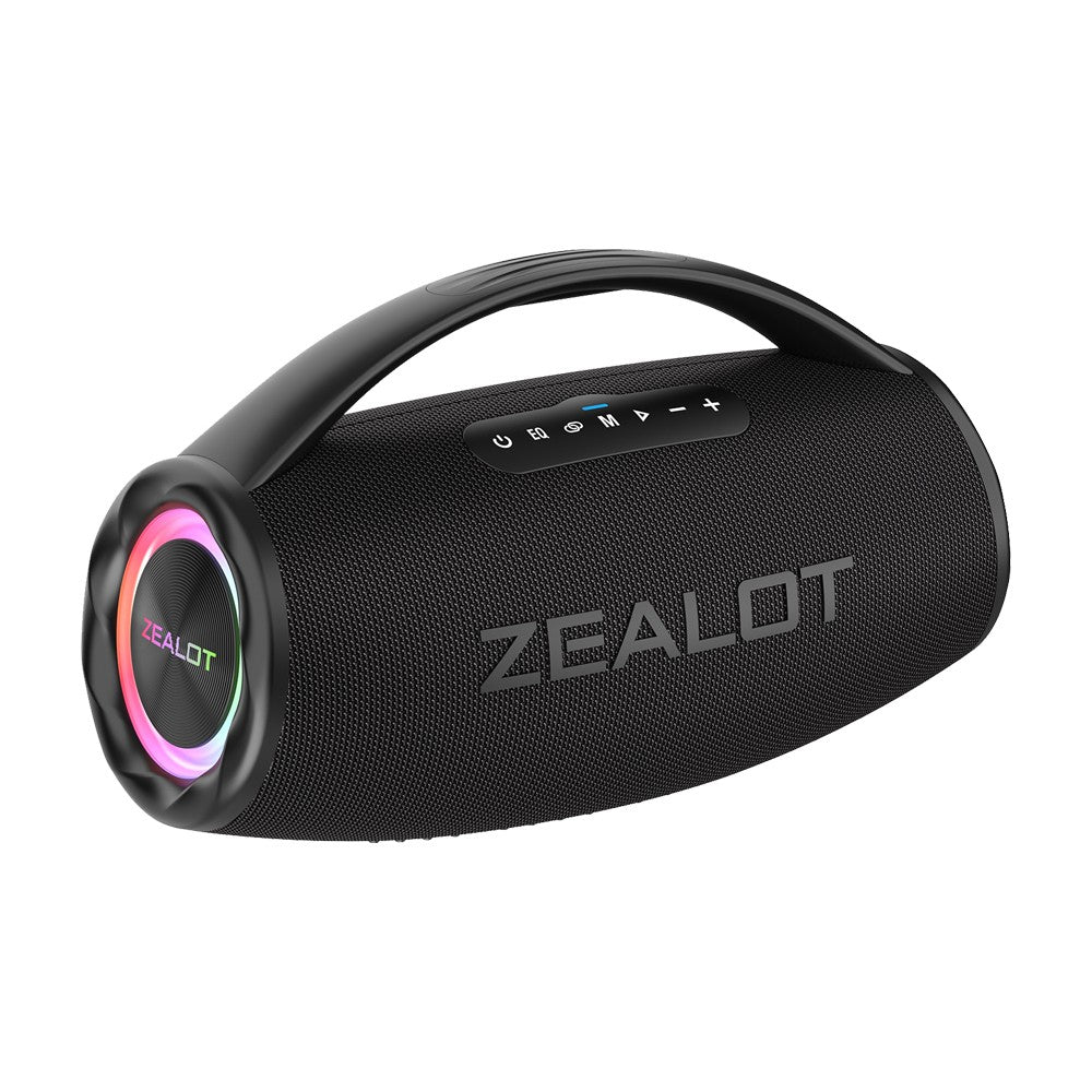 Caixa de som sem fio ZEALOT S97 80W, alto-falante subwoofer portátil para uso externo, qualidade de som Hi-fi, emparelhamento duplo, carregamento rápido, 16000mAh.