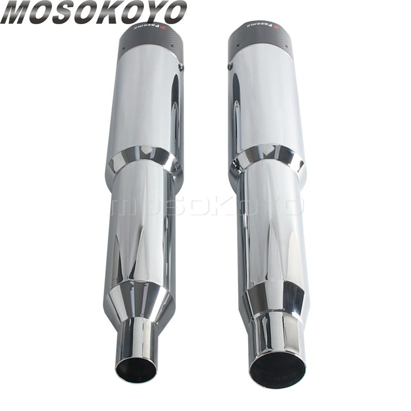 Exhaust System Slip-On Motorcycle Muffler Exhaust Pipe Carbon Fiber For Harley Touring Electra Road Street Glide Road King 17-up