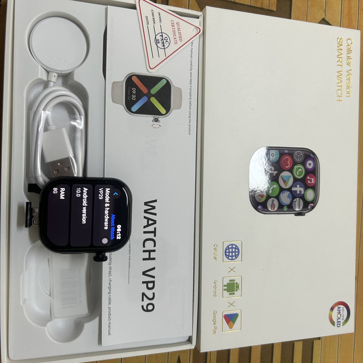 VP29 Smartwatch 5G Android 256GB Storage 4G/5G LTE Sim Card GPS WIFI 2.29 inch 490*580 Amoled Smart Watch With 8MP Rotary Camera