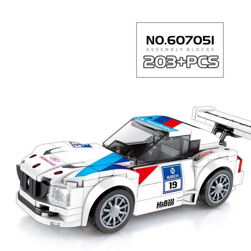 Blocos de Montar Esportivos de Carro MOC Corrida Urbana Bloco de Montar Esportivo de Rally Clássico Veículos Super Corredores Presente de Natal Brinquedos Técnicos