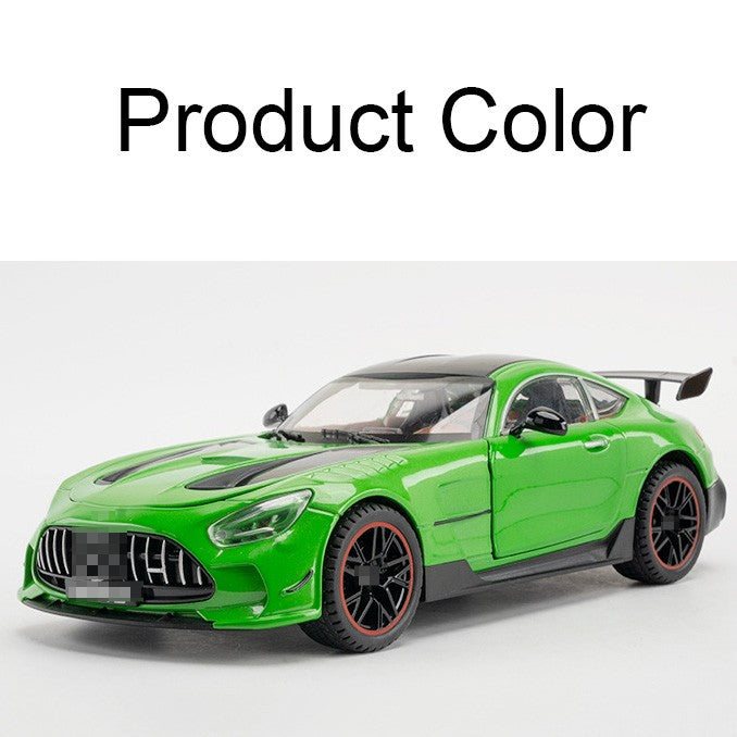 Miniatura de Carro Benz AMG GT-R Escala 1:18, Modelo de Brinquedo em Liga Fundida, Supercarros com Portas que Abrem, Luz e Som, Veículo com Fricção para Meninos, Presentes de Aniversário
