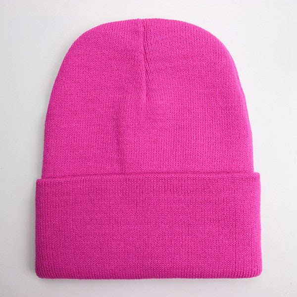 Touca Sólida Unissex Outono Inverno, Mistura de Lã, Macia e Quente, Boné de Tricô Masculino Feminino, Gorro, Toucas de Esqui, 24 Cores
