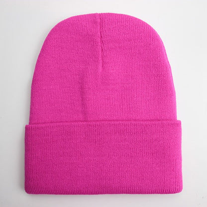 Touca Sólida Unissex Outono Inverno, Mistura de Lã, Macia e Quente, Boné de Tricô Masculino Feminino, Gorro, Toucas de Esqui, 24 Cores
