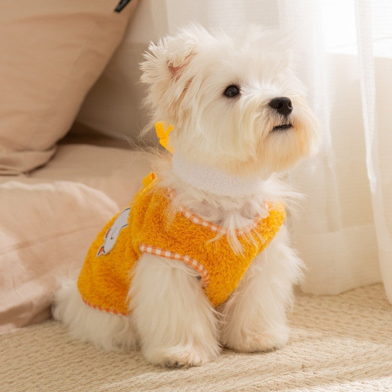 Roupas de cachorro filhote outono inverno urso fofo pato lã casaco de cachorro fantasia para animais de estimação roupas de gato chihuahua buldogue francês colete jaqueta para cachorro