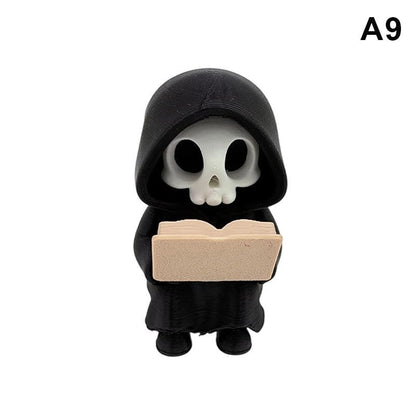 Hot Gothic Grim Reaper Figurines, Cute Skeleton Desk Decor, Skeleton Statue, Spooky Small Halloween Ornament, Halloween Gift
