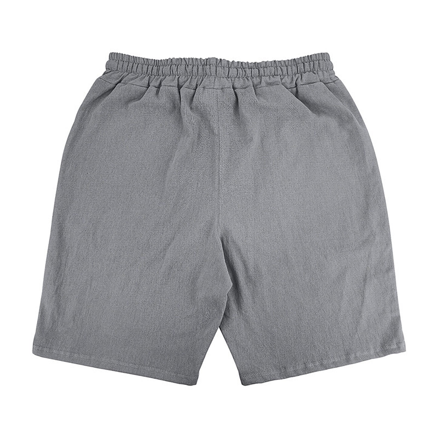 2024 New Men'S Cotton Linen Shorts Pants Male Summer Breathable Solid Color Linen Short Trousers Fitness Streetwear M-4xl