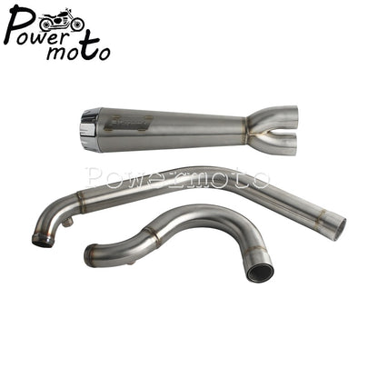 Motorcycles 2-Into-1 Exhaust Muffler Pipes Tube For Harley Dyna Fat Bob Low Rider S Street Bob Wide Super Glide FXD 2006-2017