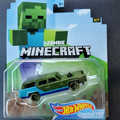 Hot Wheels Minecraft Series Genuínos, Carrinho de Brinquedo, Ornamento de Mesa, Colecionáveis, Presentes de Feriado, Em Estoque