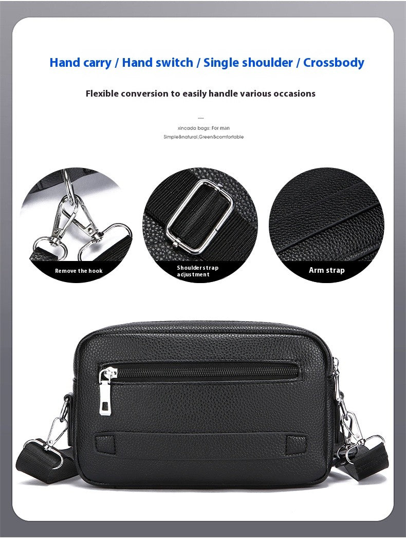 New Style Hand-Held Men's Bag - Trendy Large-Capacity Waterproof Shoulder Bag Casual And Versatile Cross-Body Bag