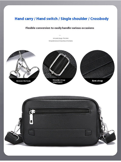 New Style Hand-Held Men's Bag - Trendy Large-Capacity Waterproof Shoulder Bag Casual And Versatile Cross-Body Bag