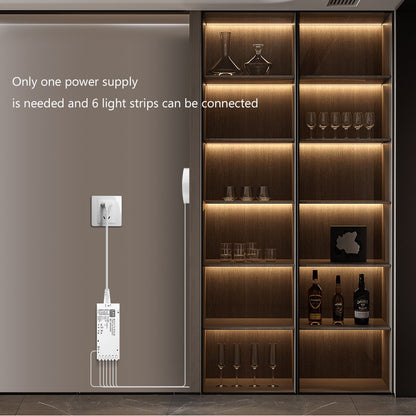 Smart Dimmable COB LED Strip Touch Sensor Lights for Kitchen Room Cabinet Wall Ceiling Backlight Christmas Decoration Lighting