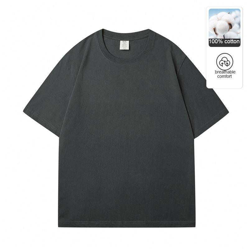 Top Grade 100% Mecerized Cotton New Summer Brand Tops Round Neck Plain t Shirt For Men Short Sleeve Casual Fashion Men Clothing