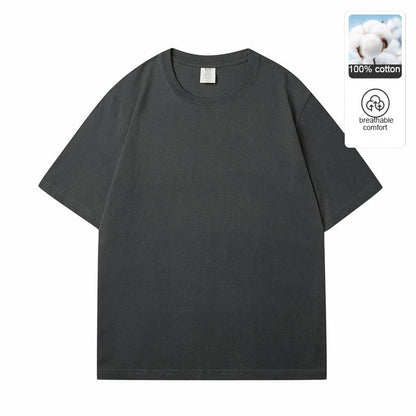 Top Grade 100% Mecerized Cotton New Summer Brand Tops Round Neck Plain t Shirt For Men Short Sleeve Casual Fashion Men Clothing