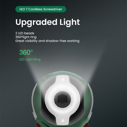 Parafusadeira sem fio Bosch IXO 3.6V Recarregável USB Multifuncional Mini Furadeira Elétrica Chave de Fenda Portátil Ferramenta Elétrica Ixo 7/6