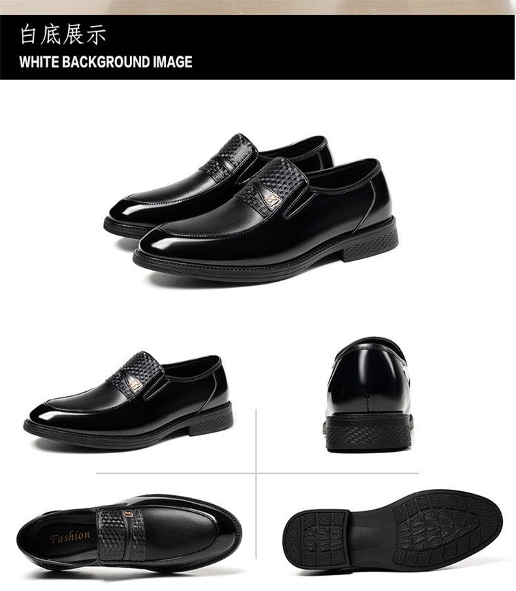 Business Formal Leather Shoes for Men Solid Color Fashion Casual Loafers Male Spring Autumn New Designer Dress Shoes Man