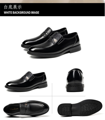 Business Formal Leather Shoes for Men Solid Color Fashion Casual Loafers Male Spring Autumn New Designer Dress Shoes Man