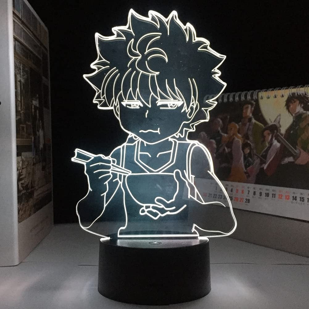Anime 3D Lamp Killua Hunter X Hunter Killua Led Light Hxh Led Night Light Gift Acrylic Neon Cute Children's Bedroom Decoration