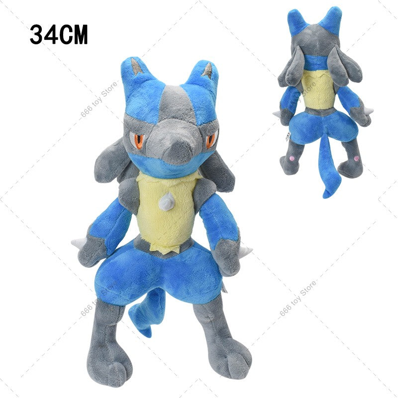 7 Styles Pokemon Plush Riolu Mega Lucario Shiny Lucario Stuffed Doll Toy Cute Peluche Toy Christmas Halloween Gifts