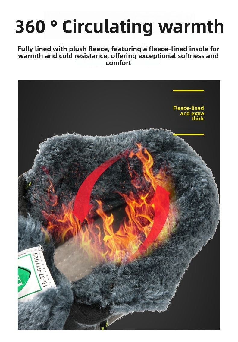 High Quality Safety Shoes for Men Woman Autumn Winter Thickened Warm Boots Woman Sneakers Anti-smashing Steel Toe Cap Puncture