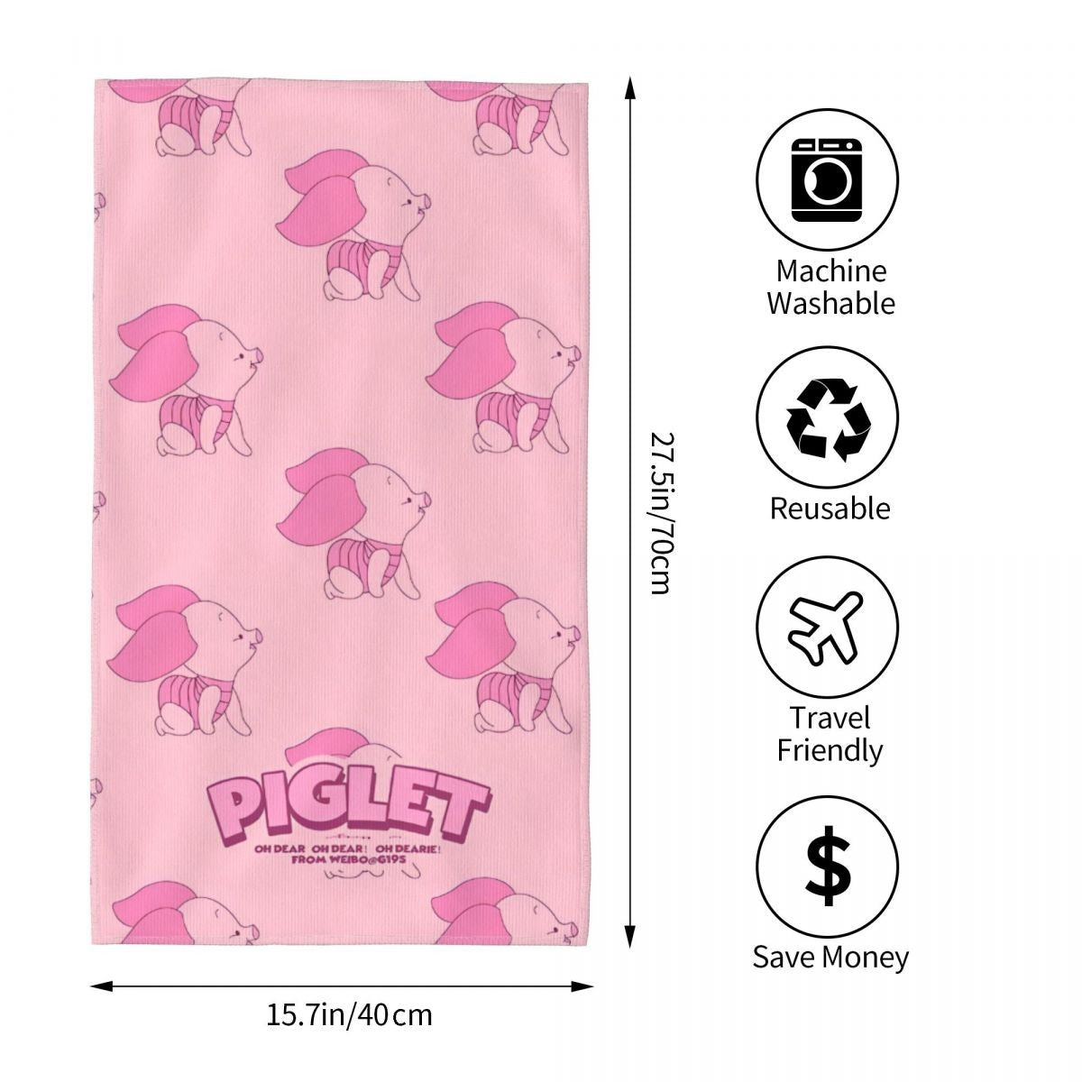 Winnie The Pooh Bear Piglet Merch Towel for Beach New Summer Microfiber Shower Towel No Sand Quick-Dry Surf Towels