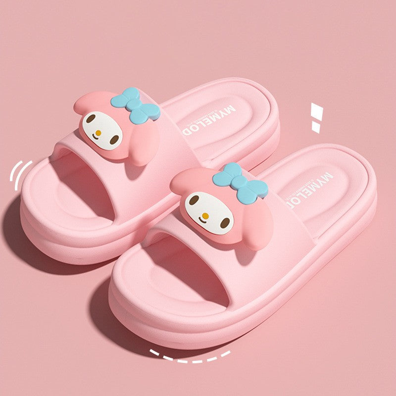 Super Soft EVA Thich Cushion Soles Slippers Cute Outdoor Cartoon Slides Comfortable Shoes Girl's Indoor Sandals