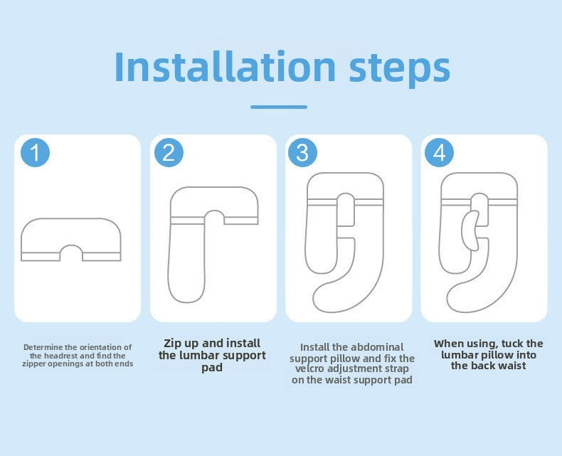 Pregnant women's pillows side sleeping pillows abdominal support U-shaped throw pillows for pregnant women to sleep are enlarged