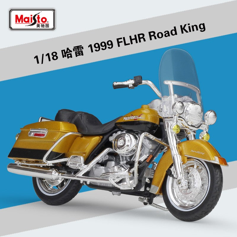 Maisto 1:18 Harley Road King 1999 FLHR Road King Imitação Liga Modelo de Motocicleta com Base Coleção de Presente de Brinquedo para Exibição