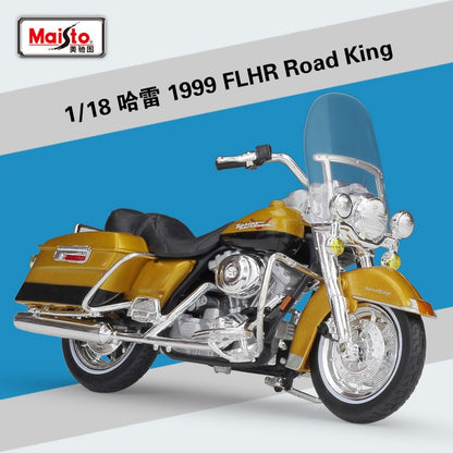 Maisto 1:18 Harley Road King 1999 FLHR Road King Imitação Liga Modelo de Motocicleta com Base Coleção de Presente de Brinquedo para Exibição