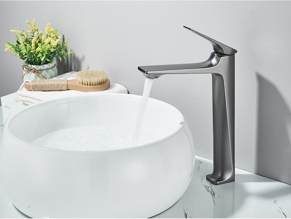 Black Bathroom Faucet Deck Mounted Bathroom Sink Mixer Tap Single Lever Basin Sink Mixer Faucets Chrome/White/Grey/Brushed Gold