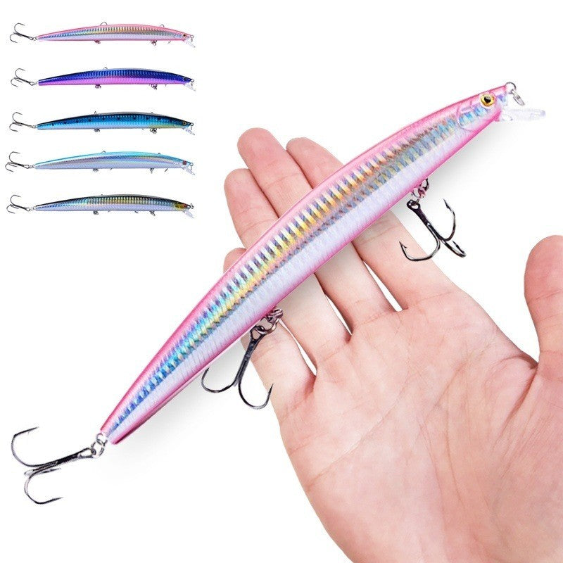 16 Cores 18cm 24g Isca Artificial Minnow Laser Crankbait Dura Plástico Grande Isca Falsa para Pesca Marítima
