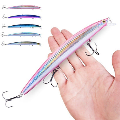 16 Cores 18cm 24g Isca Artificial Minnow Laser Crankbait Dura Plástico Grande Isca Falsa para Pesca Marítima