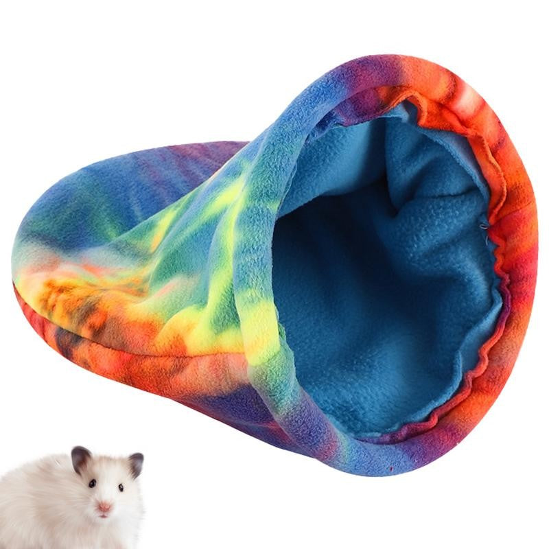 Saco de Dormir para Porquinho da Índia, Casa de Estimação Pequena, Ninho de Pelúcia Colorido e Confortável, Saco de Dormir para Pássaros Pequenos e Pequenos Animais