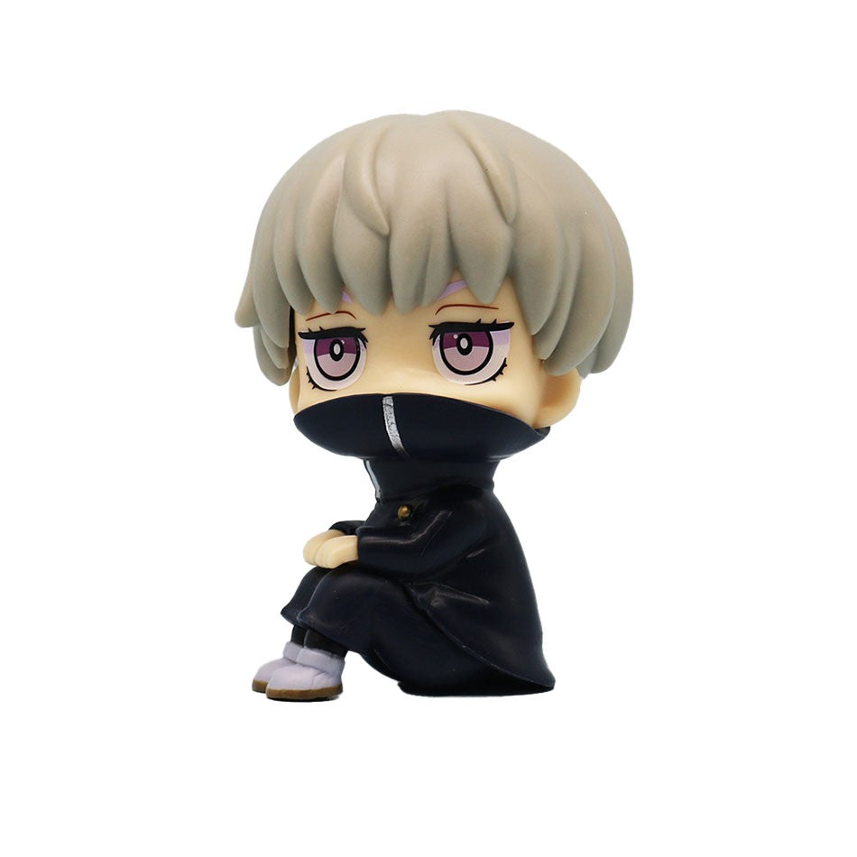 Novo conjunto de 5 peças Jujutsu Kaisen Cute Yuji Itadori Gojo Satoru Q Ver. Bonecos de Ação de PVC Figuras de Anime Modelo Brinquedos Coleção Boneca Presente