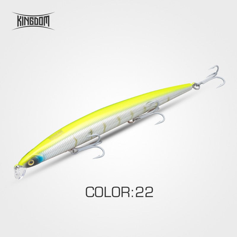 Kingdom Long Casting Fishing Lure 14.5g 19g 29g Floating Slow Sinking Minnow Wobbler Artificial Hard Bait Jerkbaits Seabass Pike
